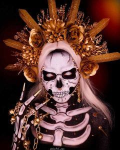 Pintura corporal de la artista Ixchel Aguilar